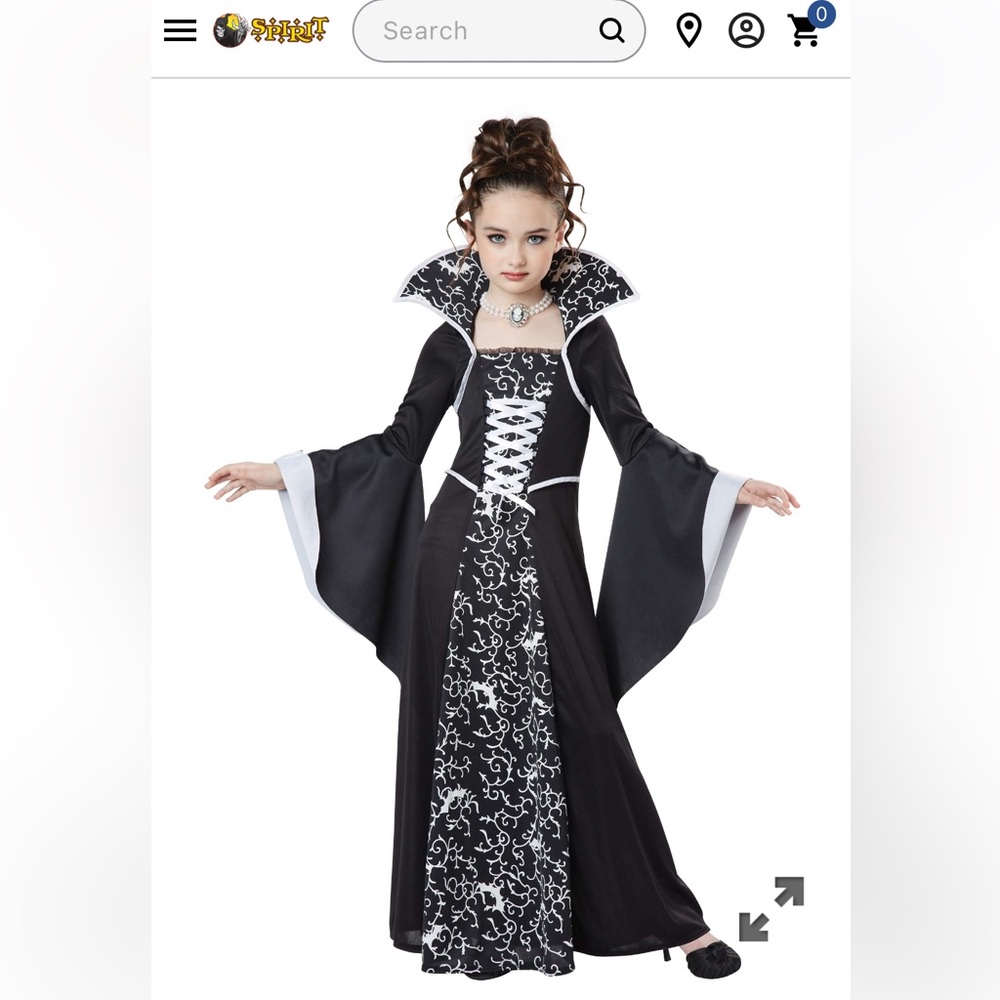 Spirit of Halloween girls vampire costume